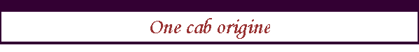 One cab origine